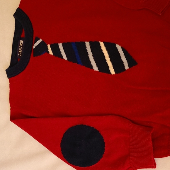 CHEROKEE Boys Tie Sweater - Picture 2 of 6